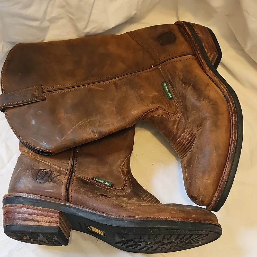 Dan Post Distressed Tan Western Boots - Picture 7 of 7